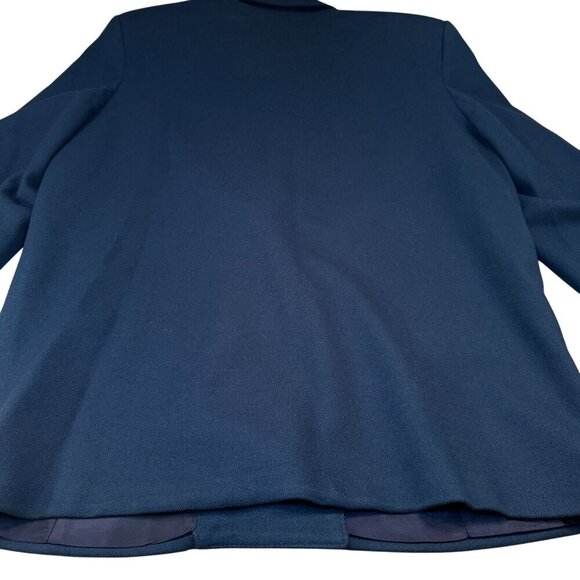 Ashley Brooke Wool Double Breasted Blazer Womens Jacket Work Vintage Royal Blue - Picture 4 of 16